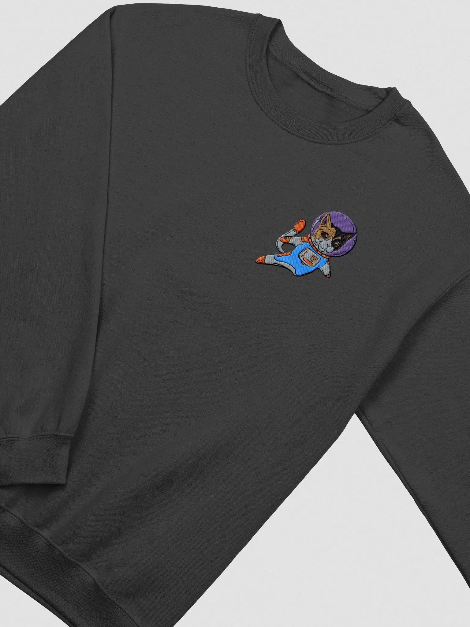 Embroidered Crewneck Sweater - Cute Kitty product image (3)