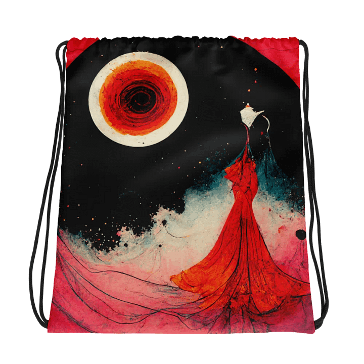 Cosmic Crescent Drawstring Backpack product image (1)