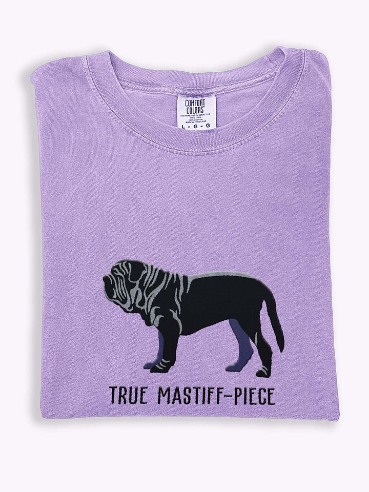 True Mastiff-Piece T-Shirt(Embroidered) of a Neapolitan Mastiff(Black) product image (1)