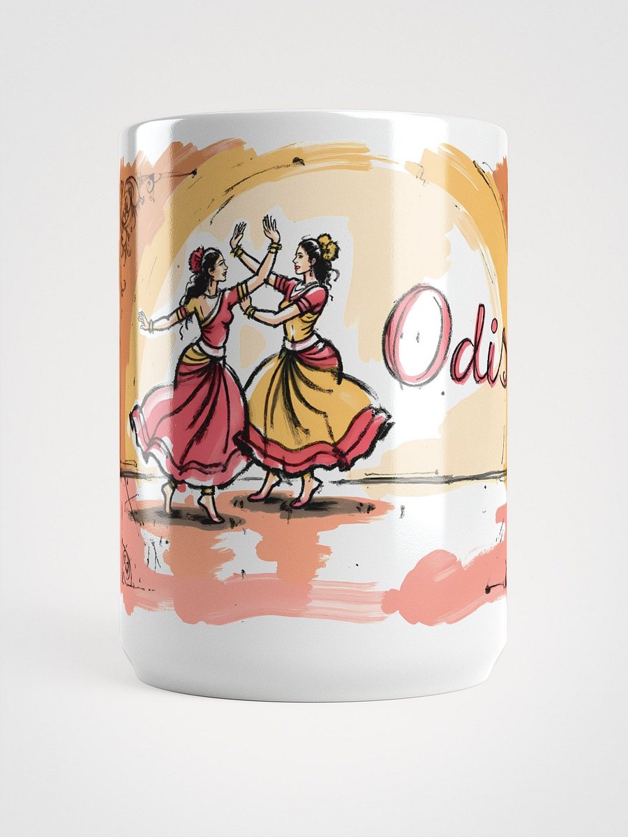 Graceful Odissi Dancers | Duo Performance Art Print Glossy Mug product image (5)