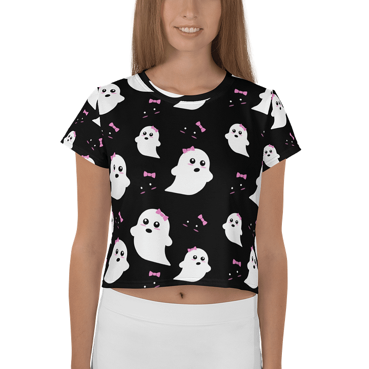 Whimsical Ghosts All-Over Crop Tee product image (1)