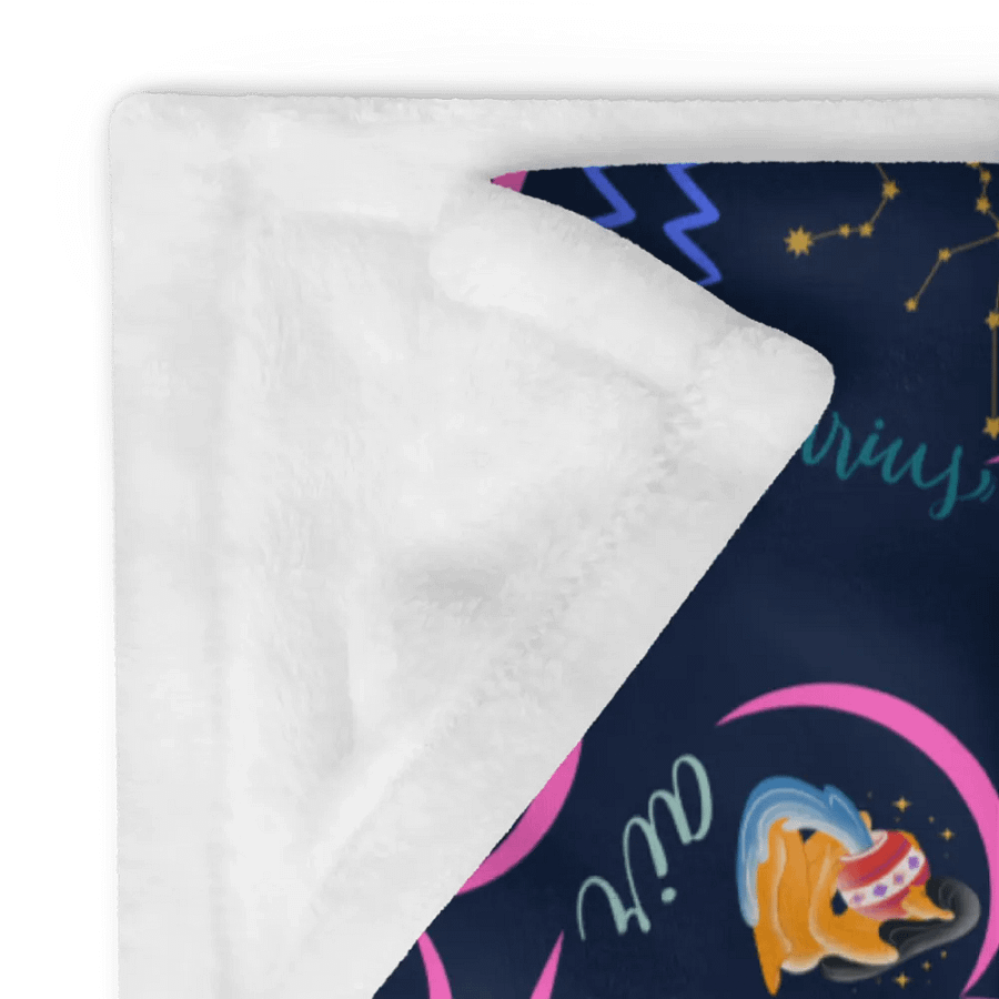 Zodiac Astrology Sun Sign Aquarius, Great Valentines Gift, Get Well, Off to School or Under the Stars Solar System Blanket product image (12)