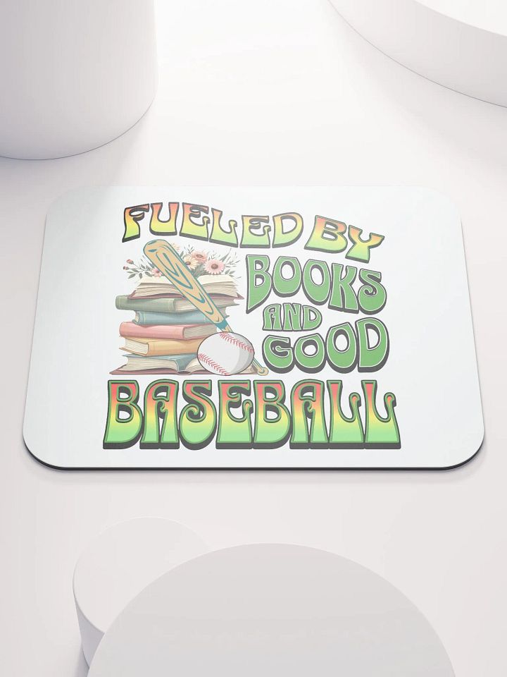 Fueled By Books And Good Baseball Mouse Pad product image (2)
