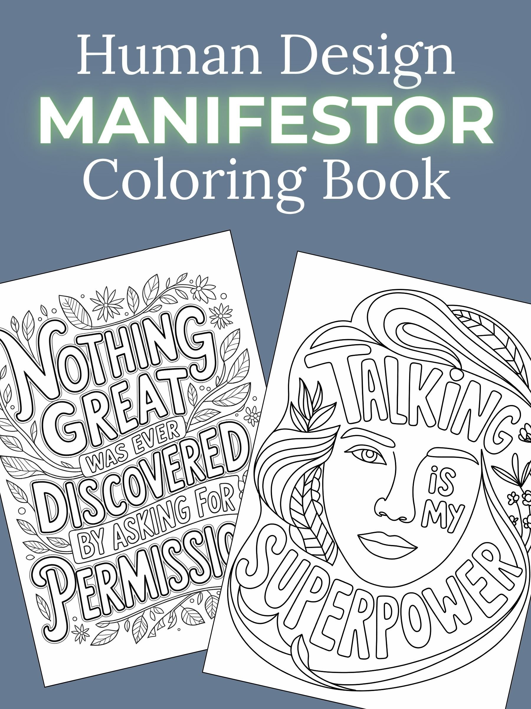 Human Design Manifestor Coloring Book Printable product image (1)