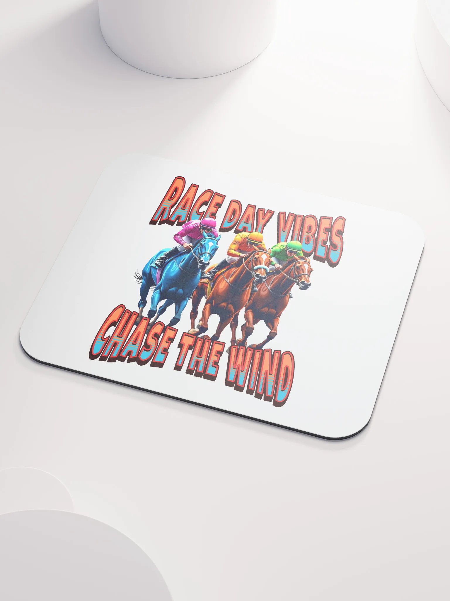 Race Day Vibes Chase The Wind Horse Racing Mouse Pad product image (3)