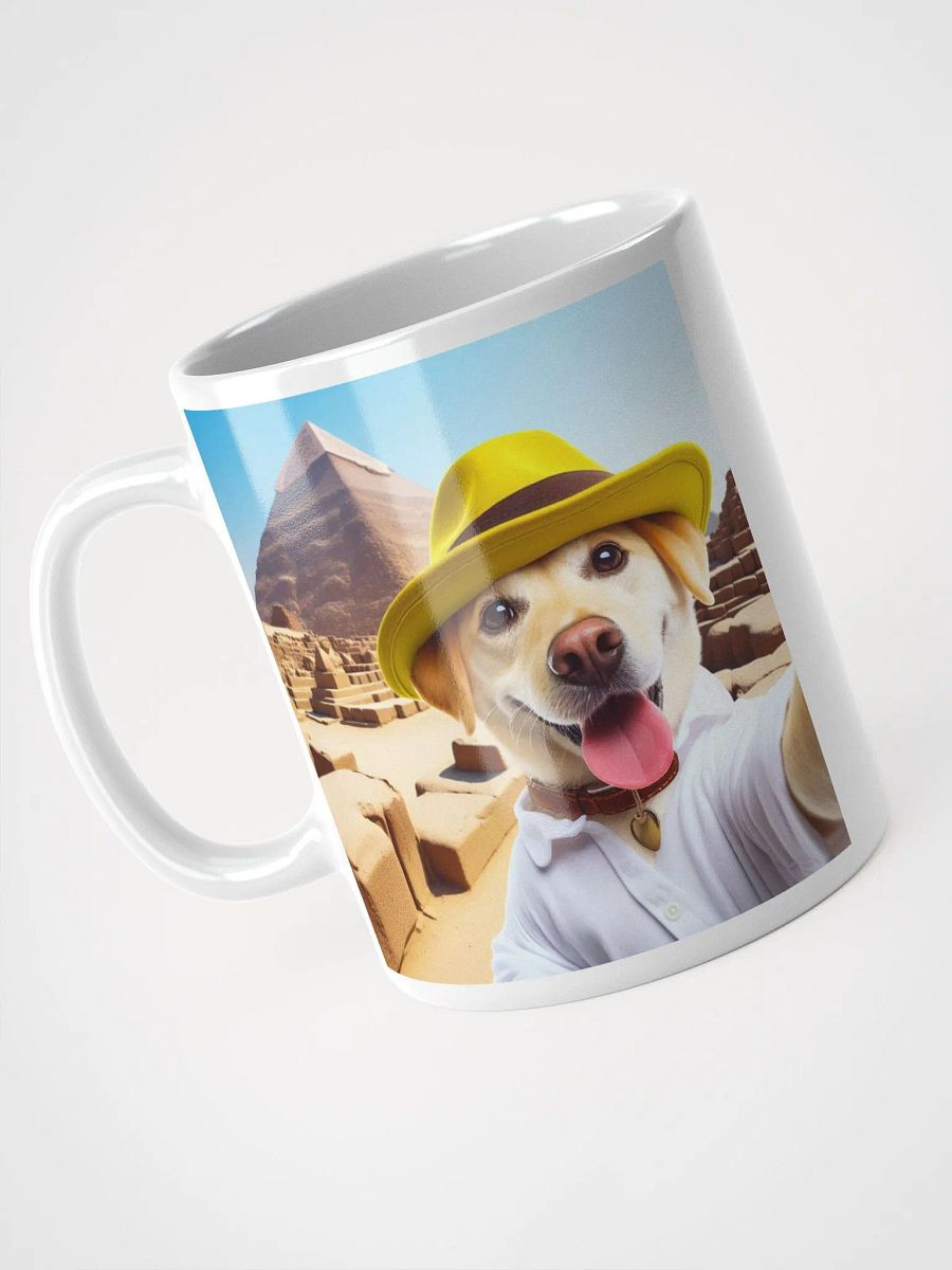 Pharaoh Pup Selfie #Humorous Glossy Mug - White product image (9)