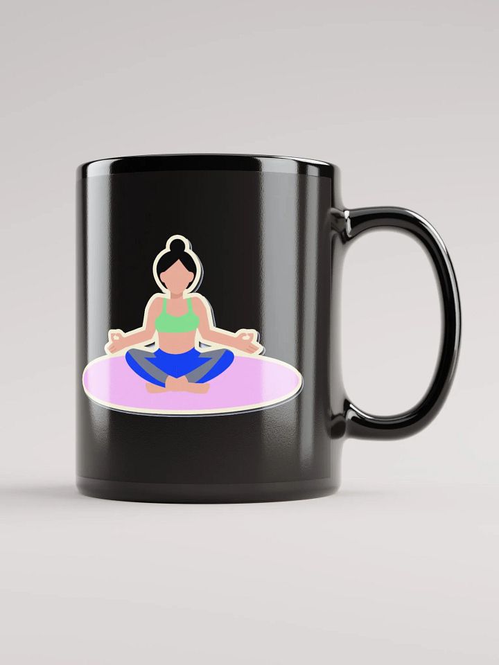 FitYOGAFit Yoga-Inspired Black Coffee Mug product image (1)