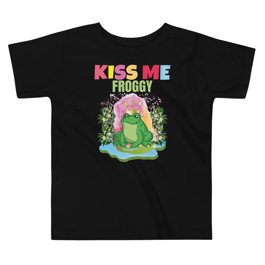 Kiss Me Froggy Colorful Funny Kids T-Shirt – Trendy Bella + Canvas Toddler Gift product image (5)
