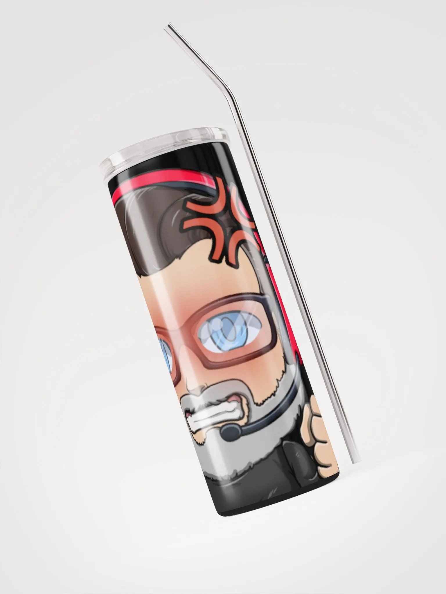 Ricky Rage Emote Stainless Steel Tumbler with Straw product image (3)