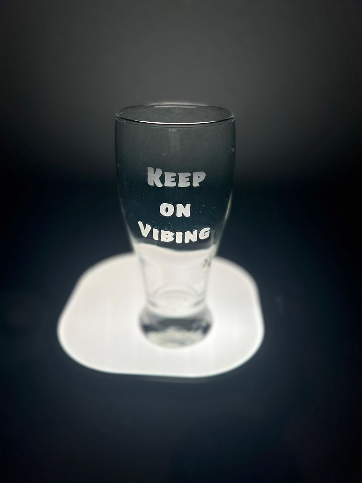 Keep on Vibing Pilsner Beer Glass product image (1)