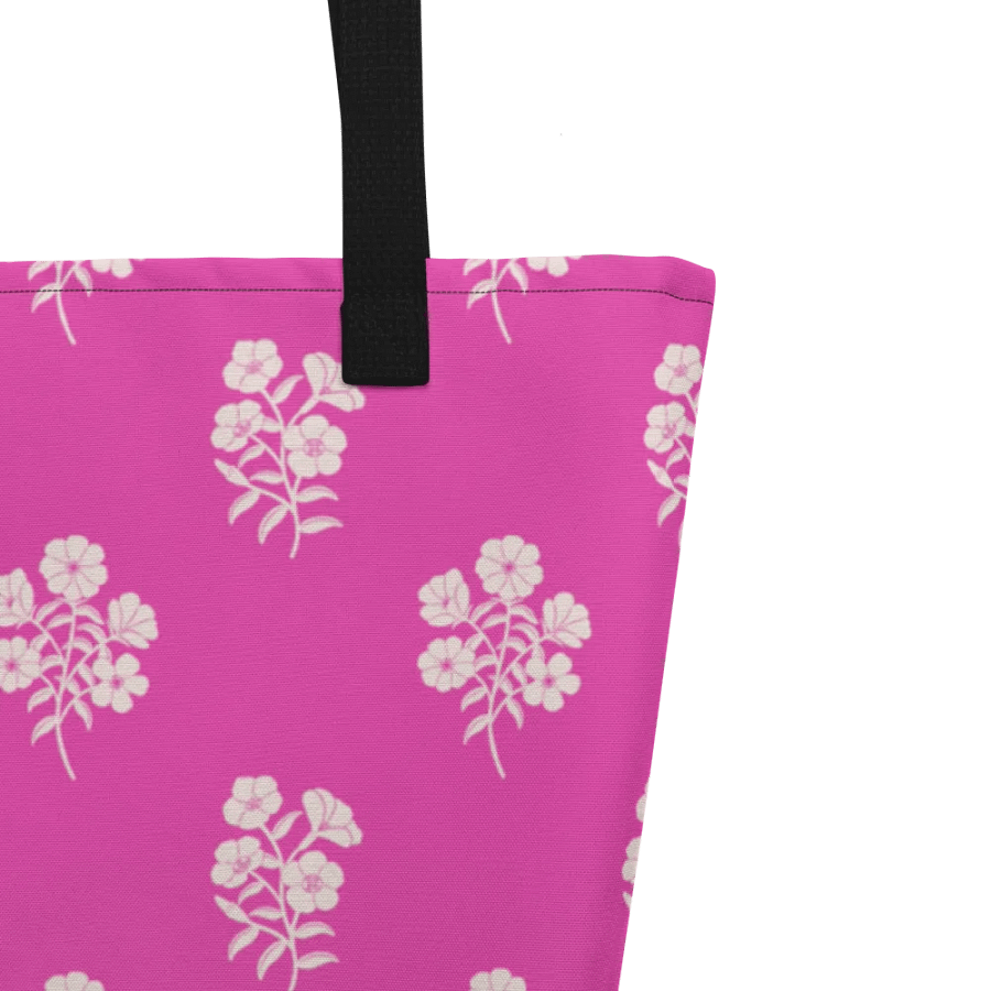 Alpine Cascade - Pink and Yellow on Dark Blue - Tote Bag product image (4)