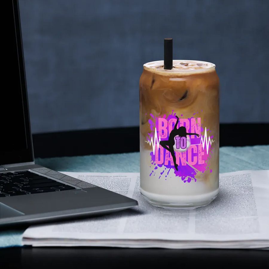 Born to Dance Her Silhouette Energetic Beats Glass product image (33)