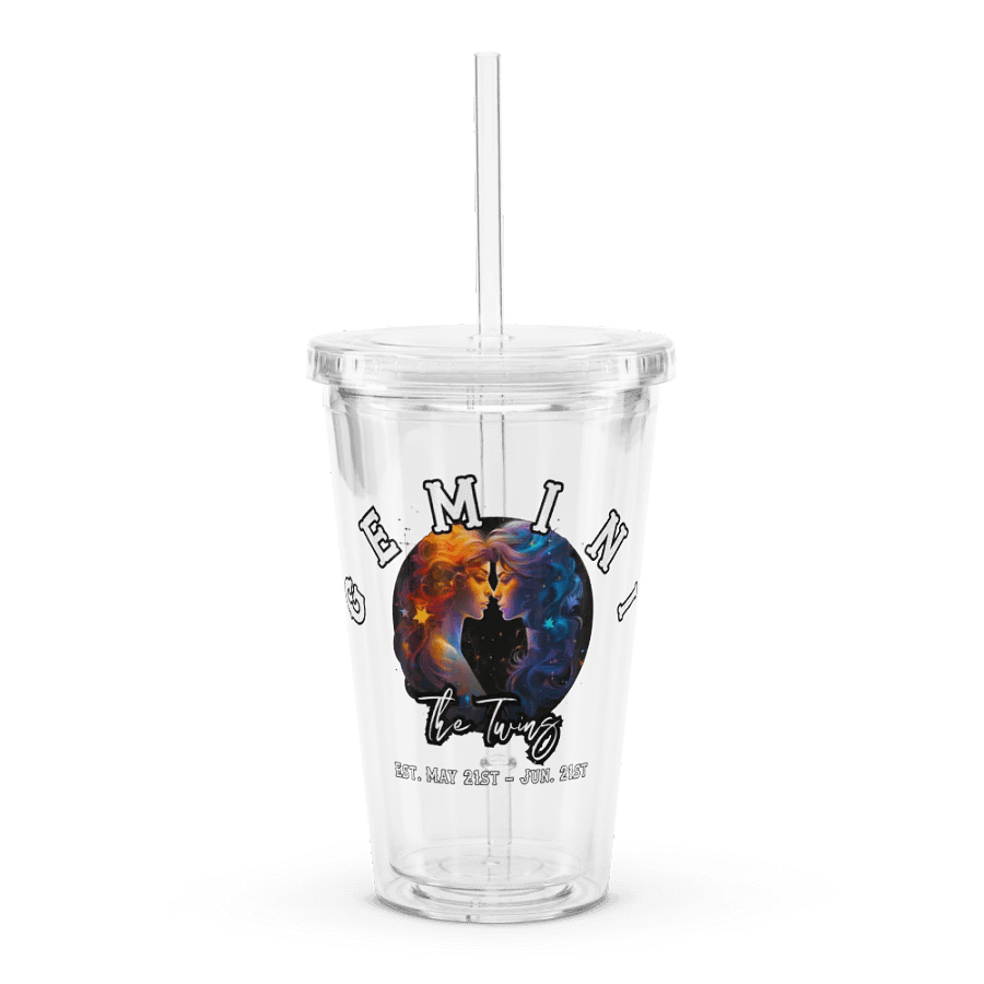 Gemini - Zodiac Double Wall Clear Plastic Tumbler product image (1)