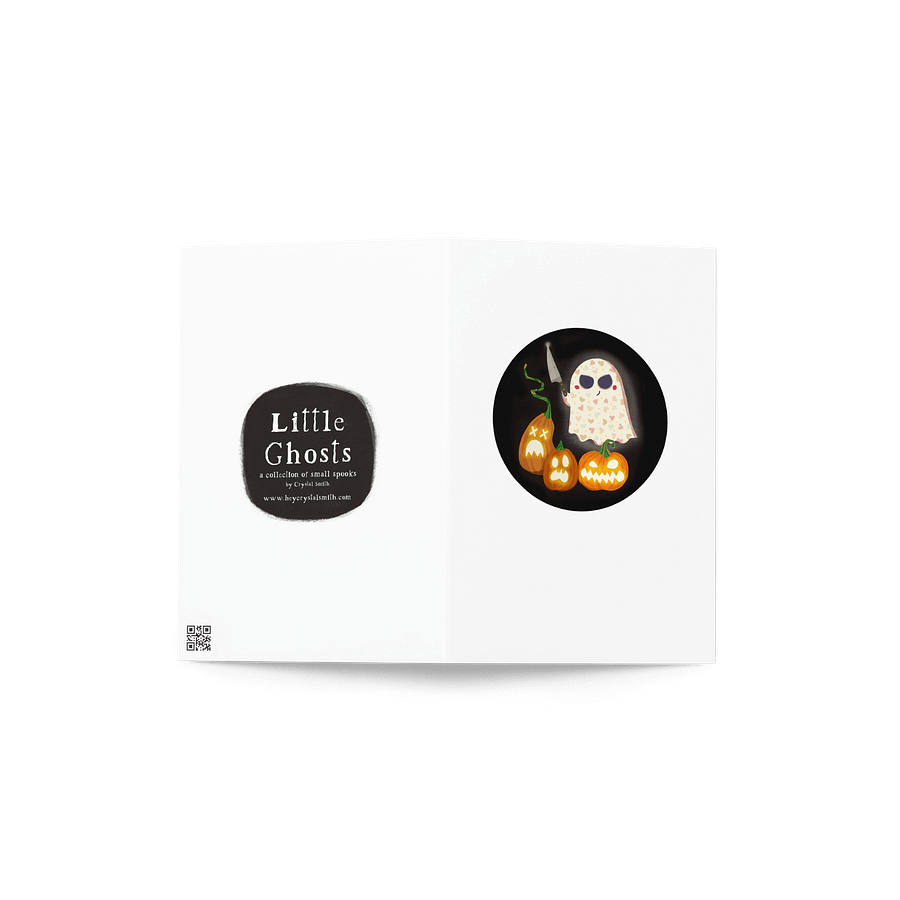 Little Ghost Pumpkin Carver - Greeting Card product image (5)
