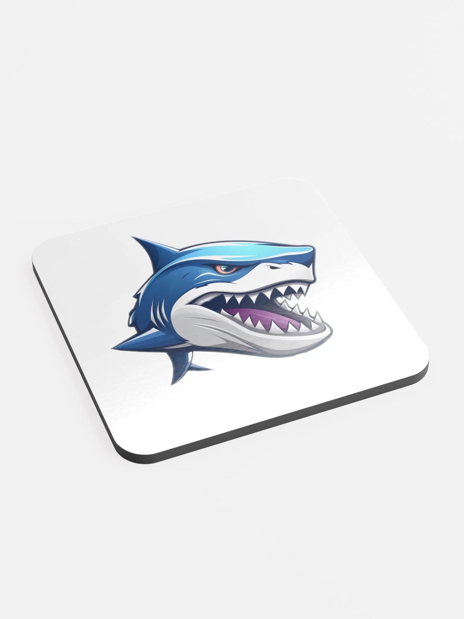 Fierce Shark Glossed Cork Coaster product image (2)