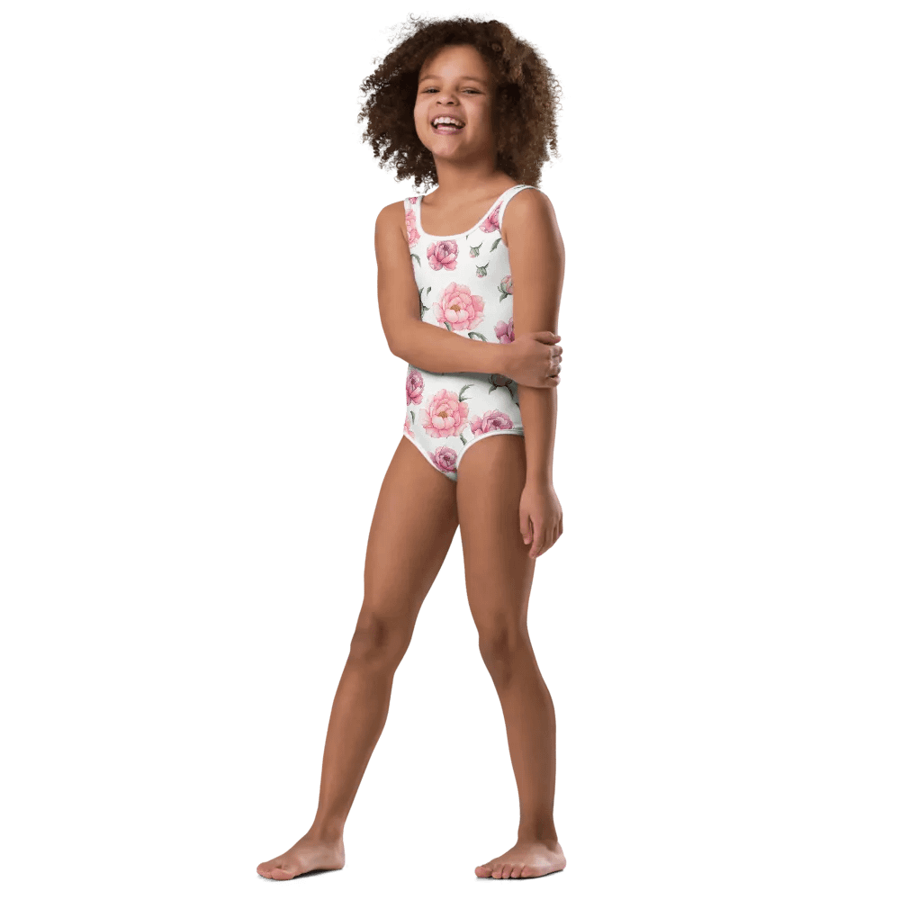 Child’s Swimsuit With Pink Peonies product image (6)