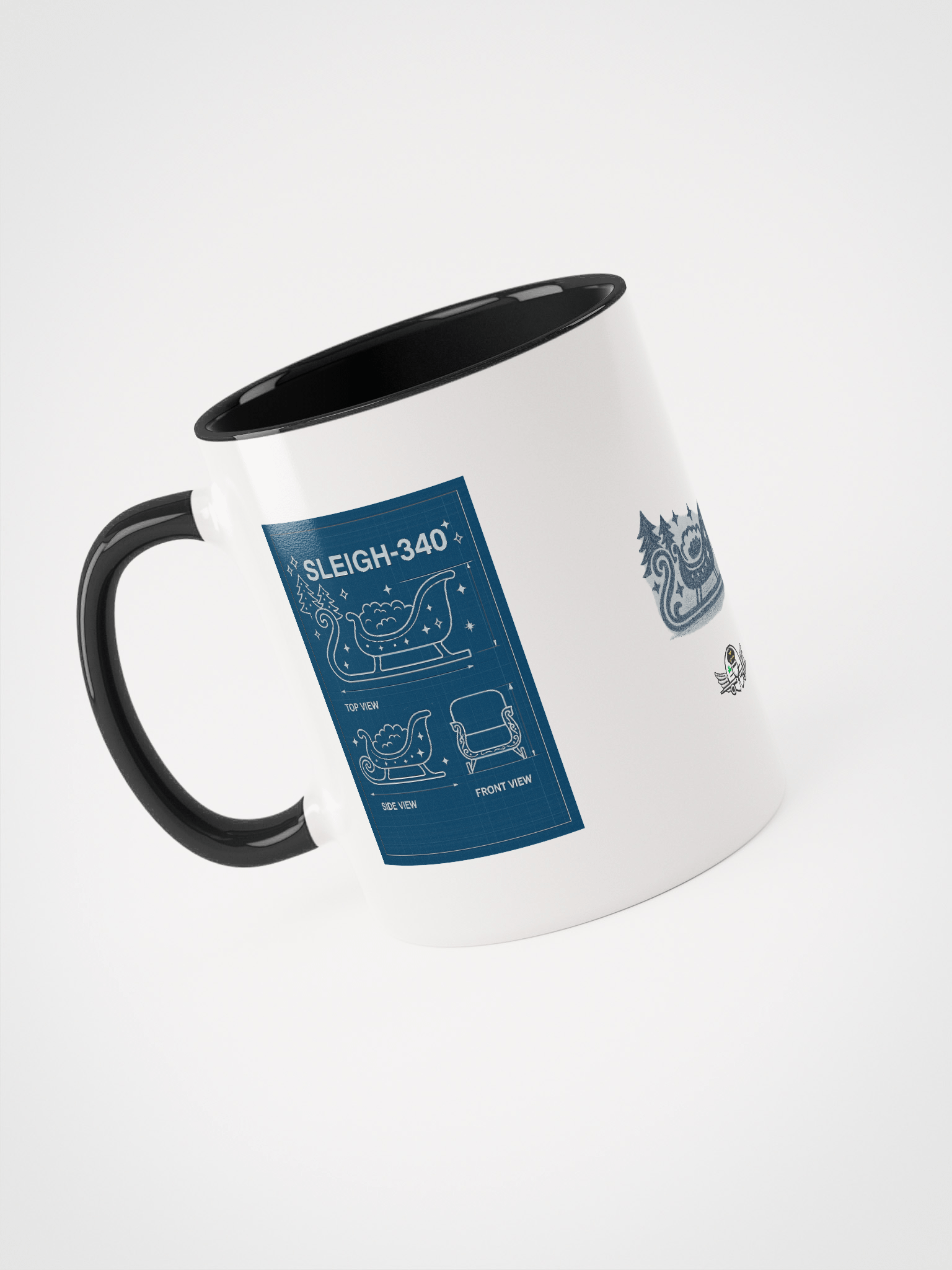 "SLEIGH-340" Technical Drawing Mug product image (3)