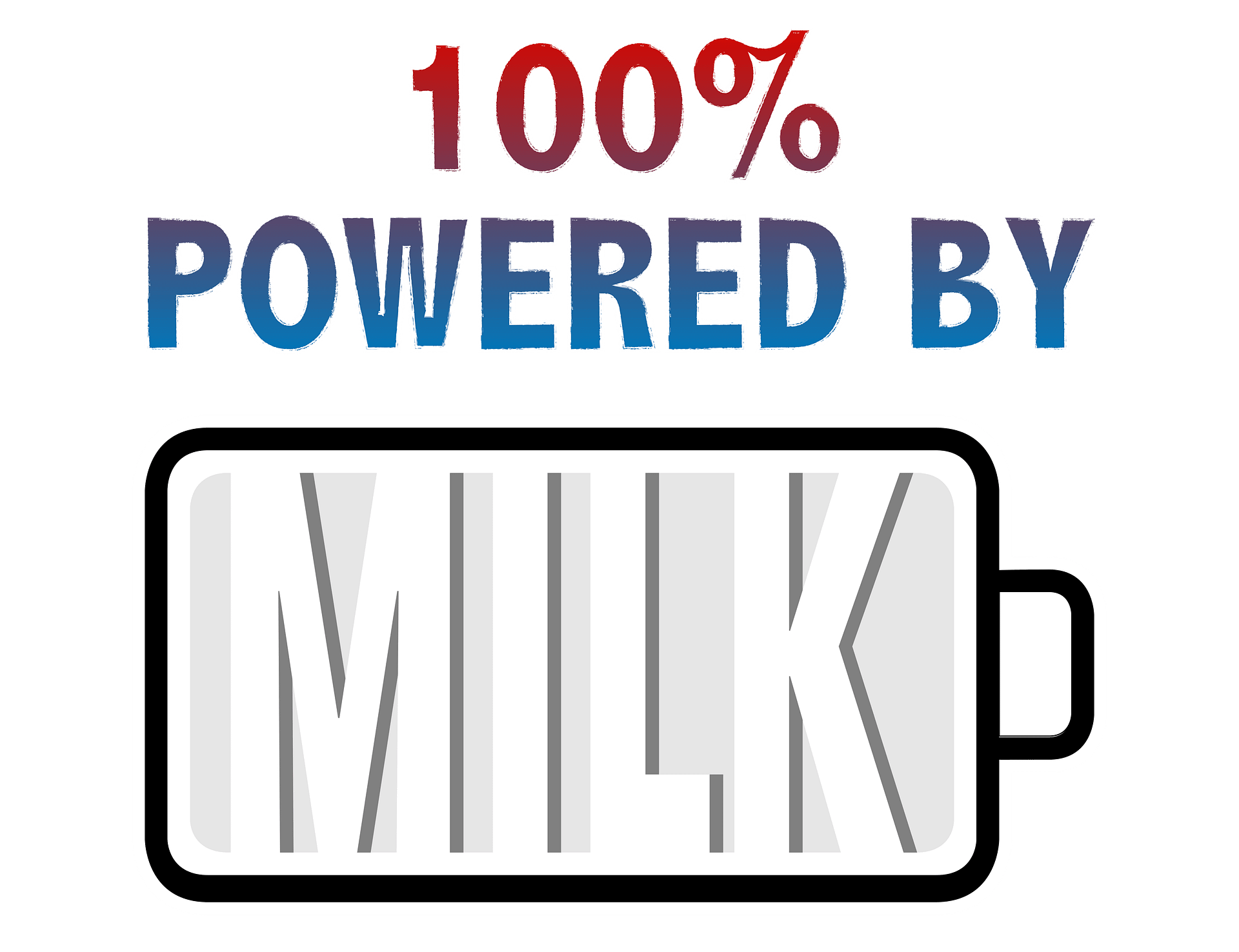 100% Powered By Milk T-Shirt product image (2)