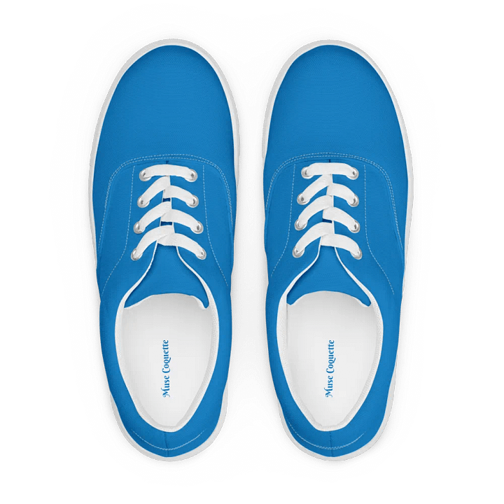 Muse Coquette Lace-Up Canvas Shoes (Blueberry ice cream) product image (2)
