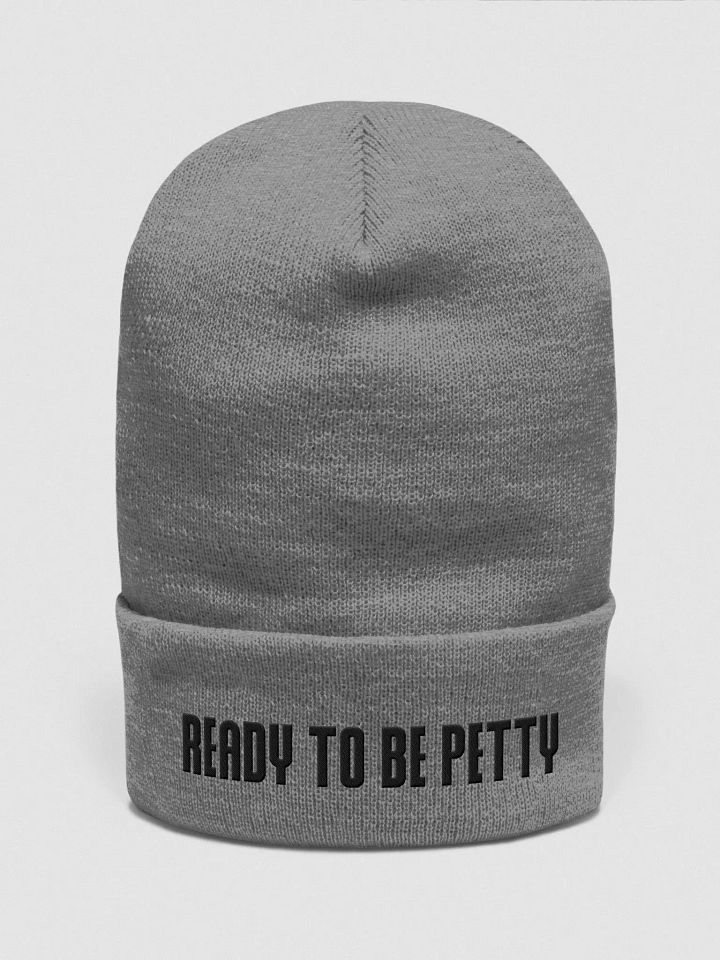 Ready To Be Petty Grey Embroidered Beanie product image (2)