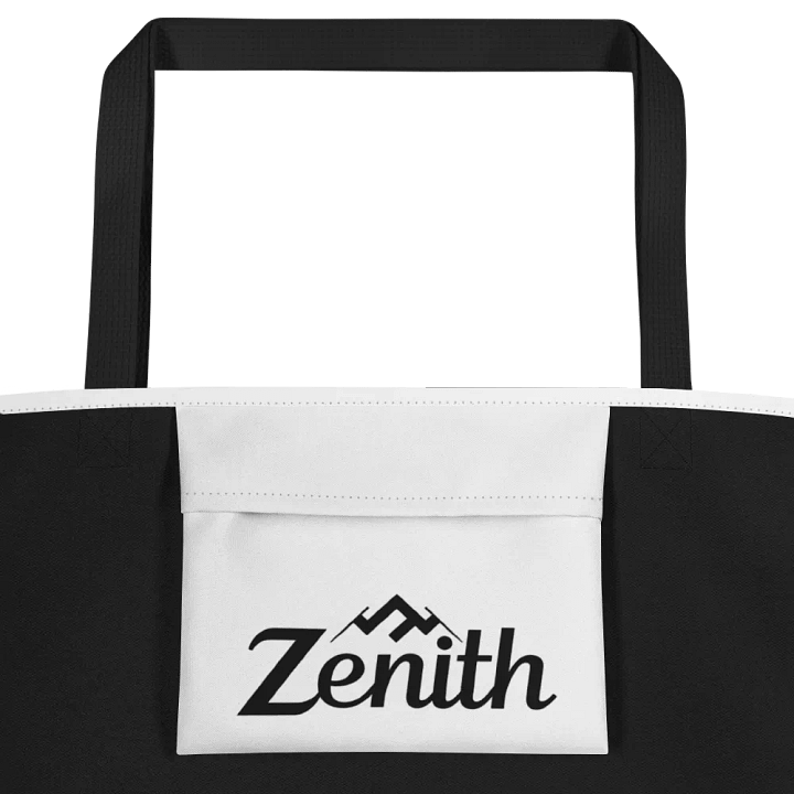 White Zenith Large Tote Bag With Pocket product image (1)
