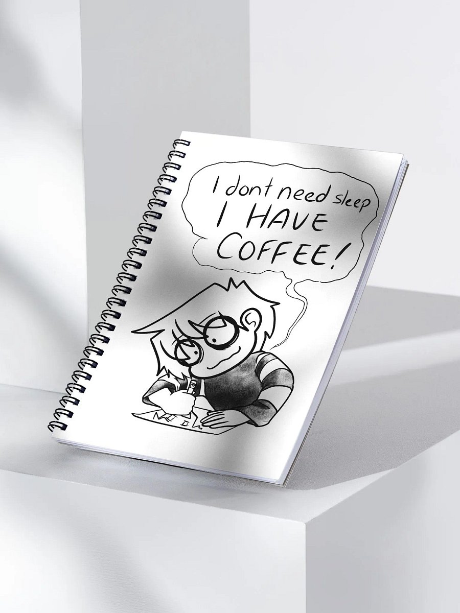 Caffine Spiral Notebook product image (3)