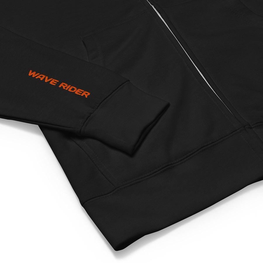 Embroidered Wave Rider Fleece Zip-Up Hoodie (Citrus) product image (8)