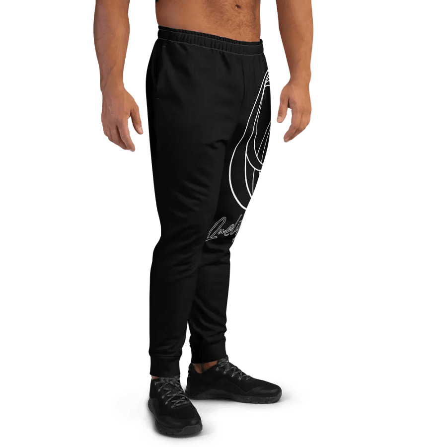 Big Logo Men's Joggers (Black on Black) product image (4)