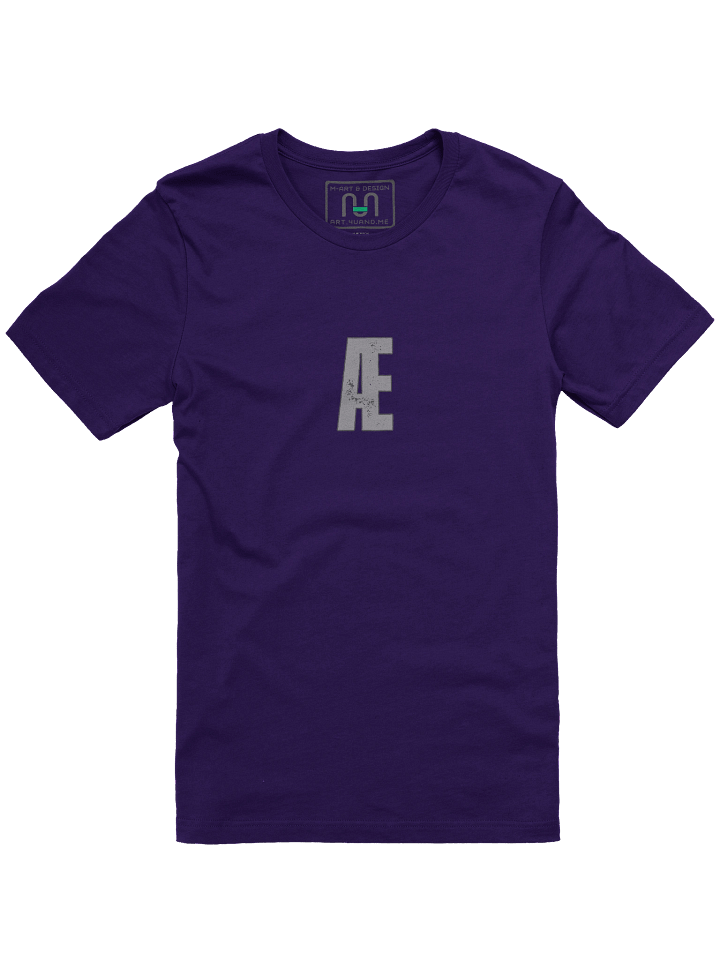 Distressed Gray Danish Letter Æ on Black – Nordic Typography Art Print product image (3)