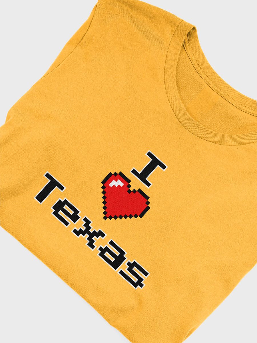 Pixelated "I ❤️ Texas" Bella+Canvas Unisex Tee product image (3)