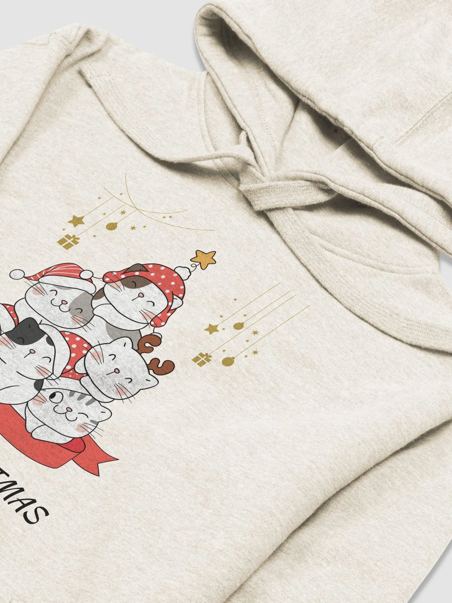Cat Christmas Stacked Cats Hoodie product image (17)