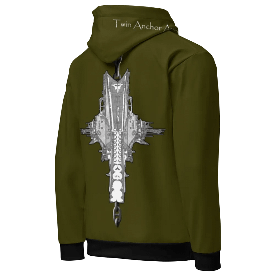 Green Foss double tug Sketch Hoodie product image (5)