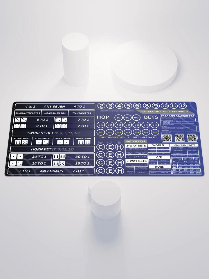 Craps Prop Bet Practice Pad - MidKnight Blue product image (1)