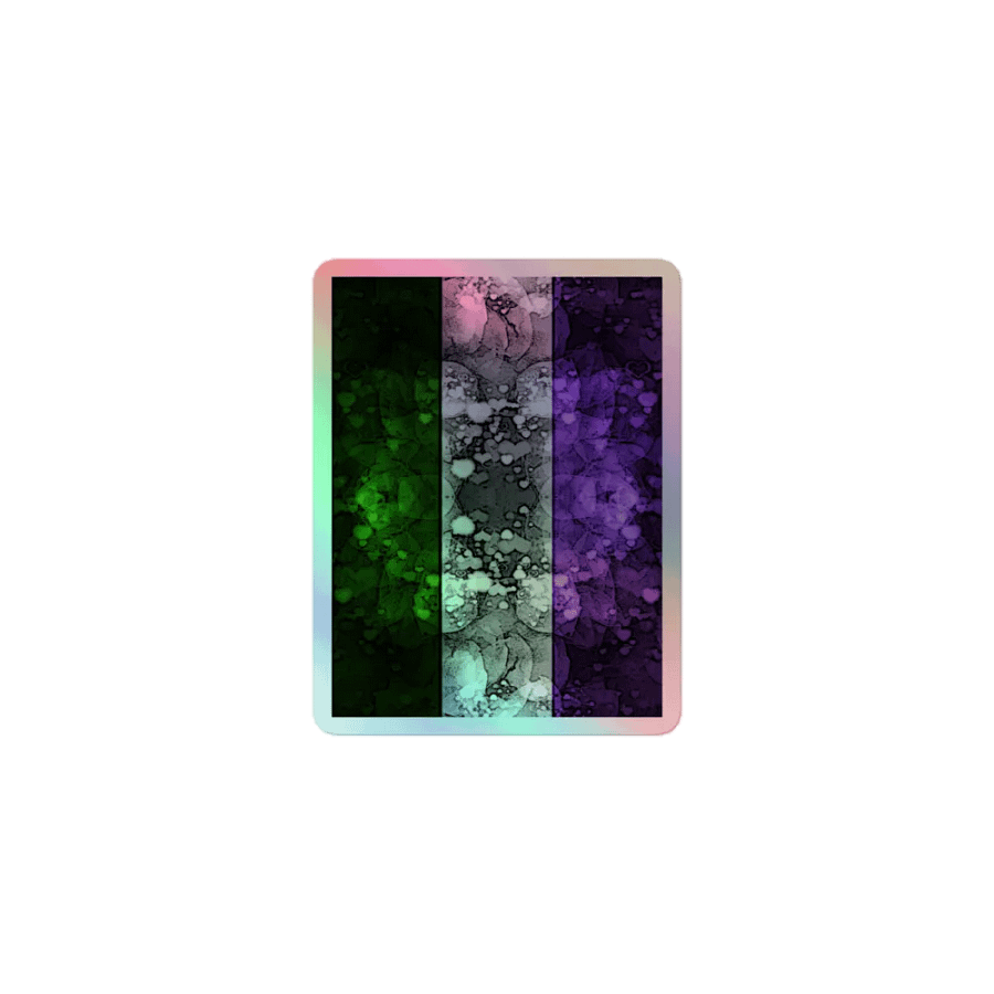 Genderqueer Pride Flag Sticker (Textured Variation) product image (1)