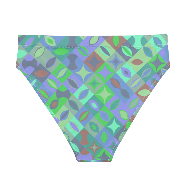 Colorful vector Pattern Design High Waisted Bikini Bottom - v12 product image (1)