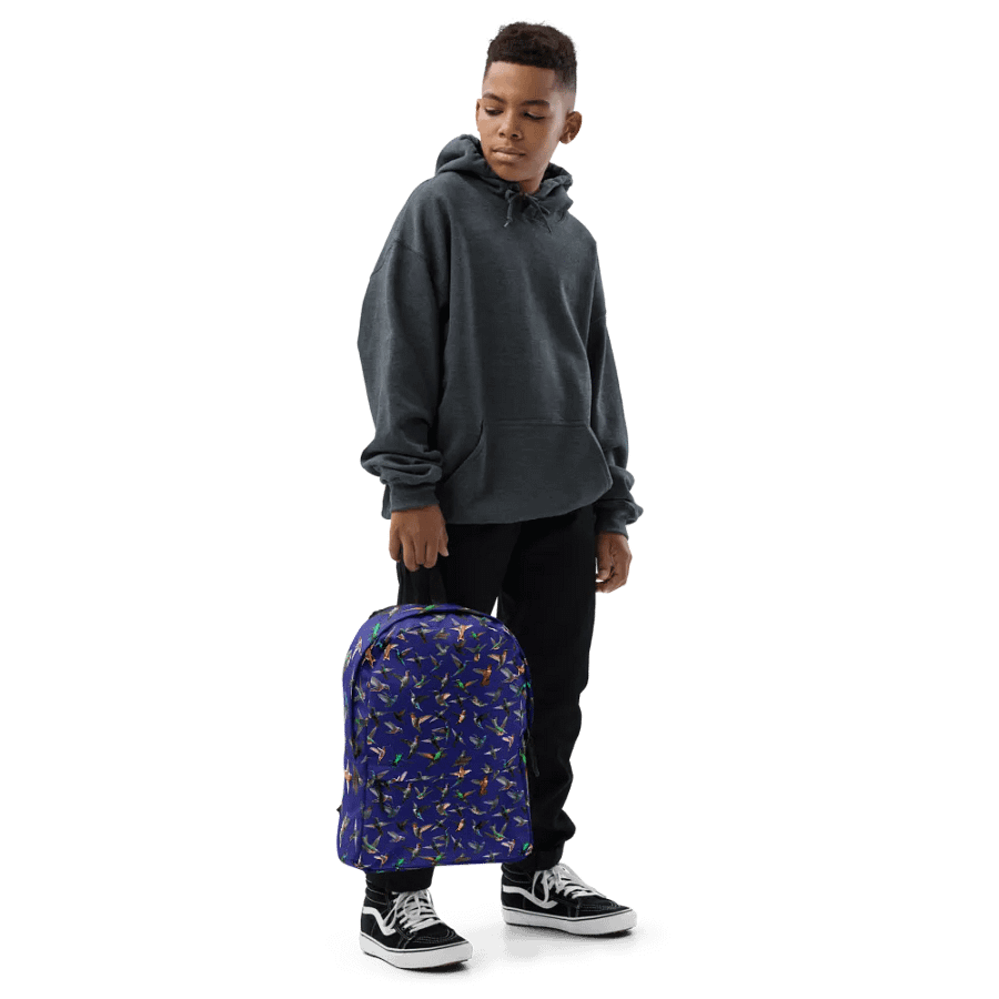 Navy Hummingbird Haven Backpack for birders friends product image (6)