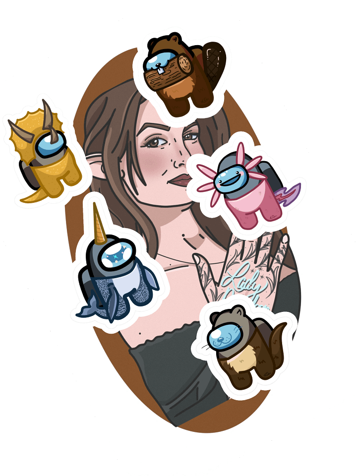Among Us Bean Bodies VOL 2 Sticker Sheet product image (2)