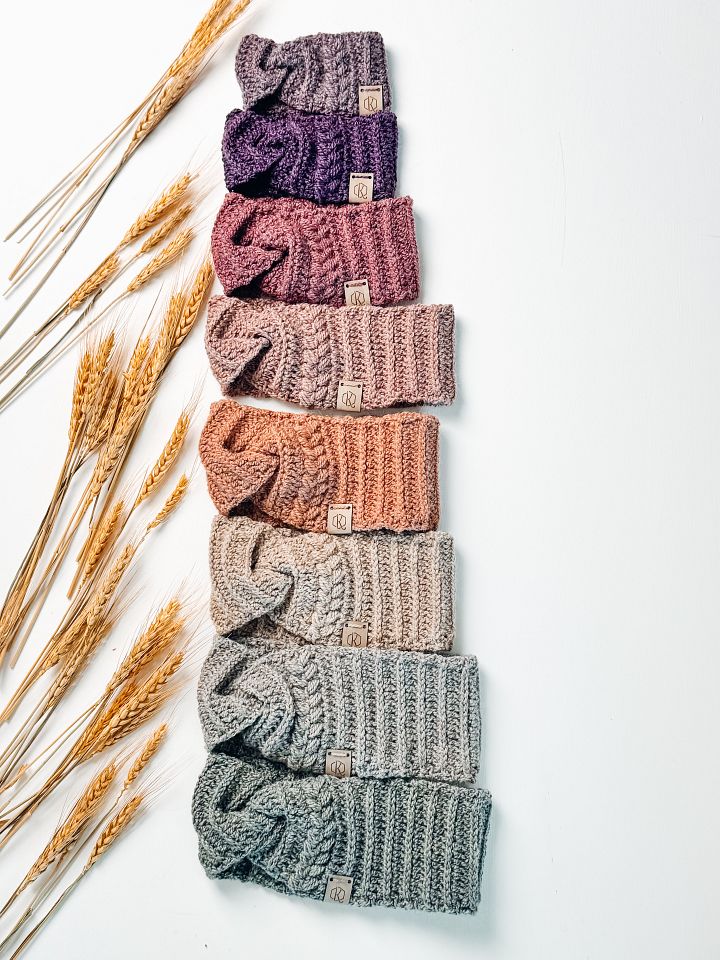 Autumn Wheat Ear Warmer Video Tutorial (8 Sizes) product image (1)