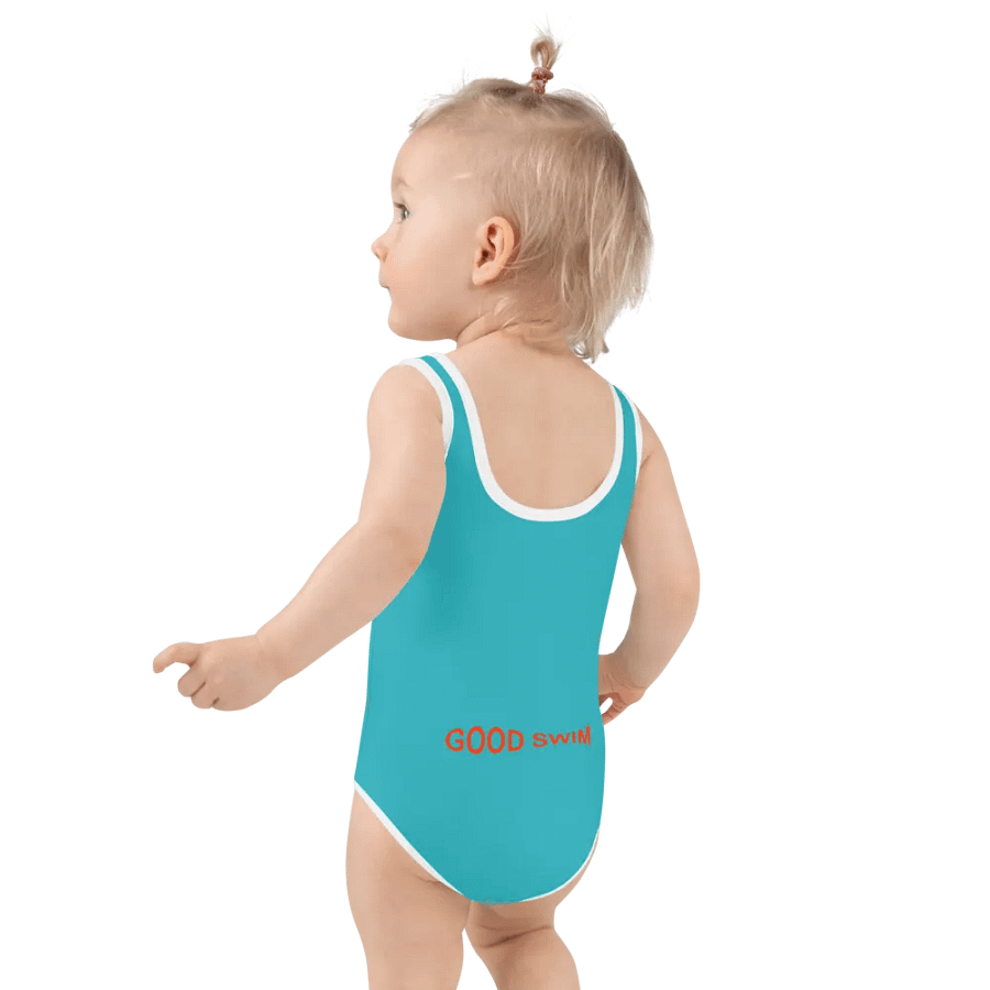 Good Swim Red on Turquoise Kids Swimsuit product image (7)