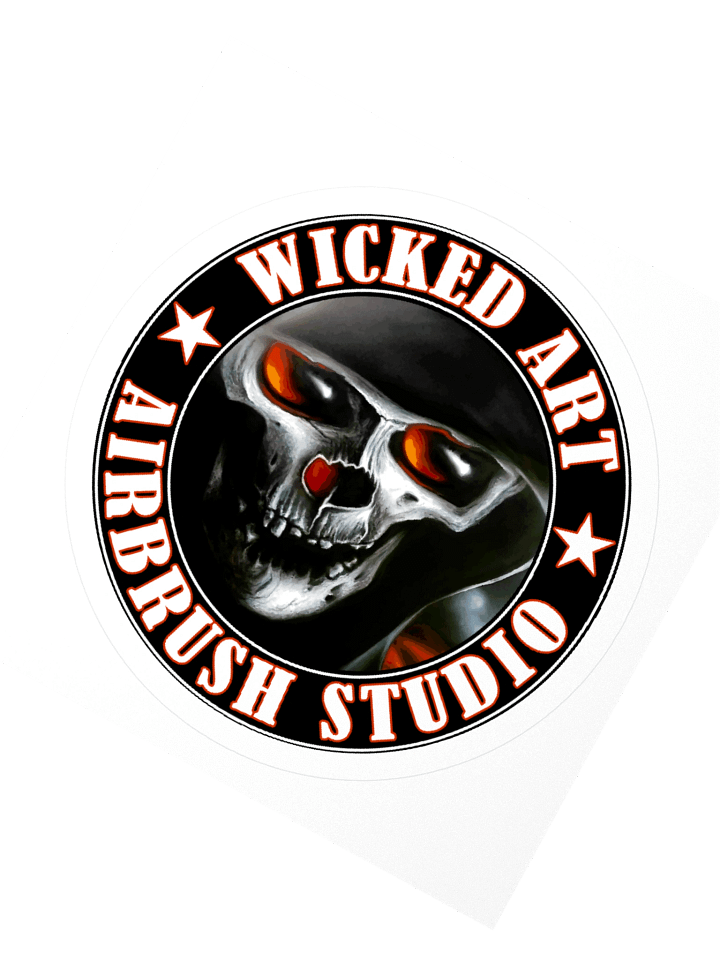 Wicked Art Skull Emblem Vinyl Sticker product image (5)