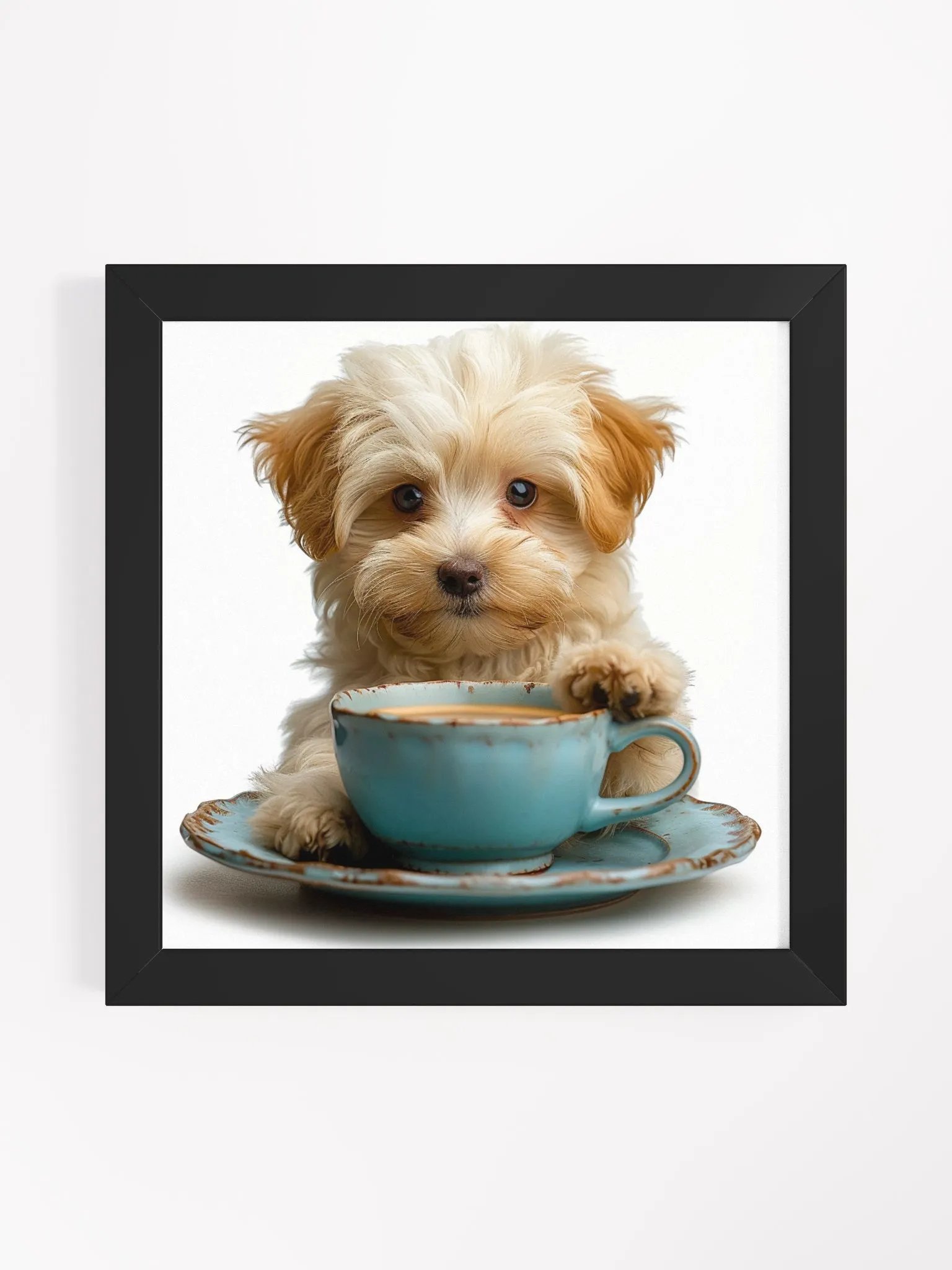 Coffee Lover Cute Maltese Puppy Art product image (2)