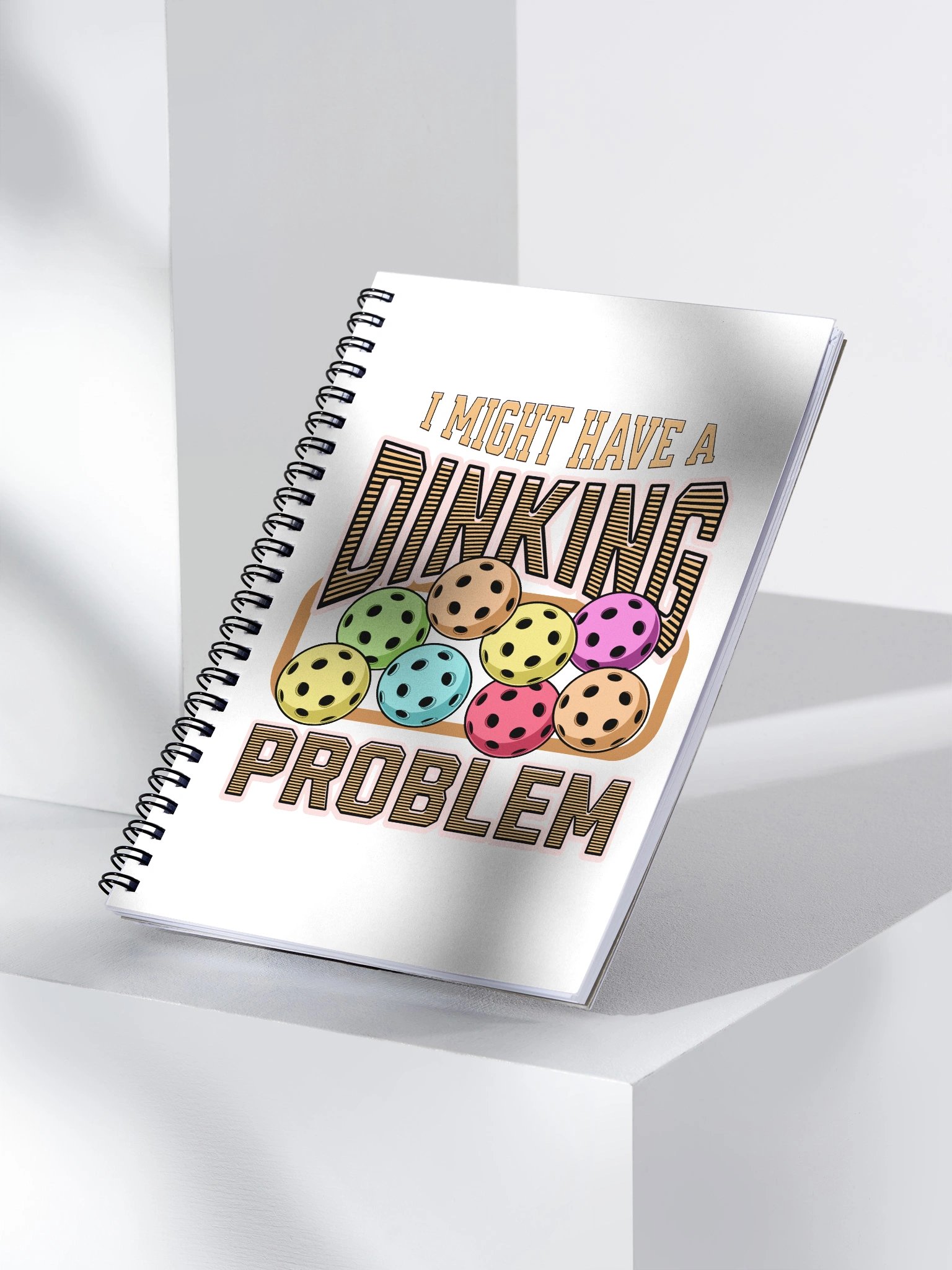 I Might Have A Dinking Problem Pickleball Whimsical Spiral Notebook product image (3)