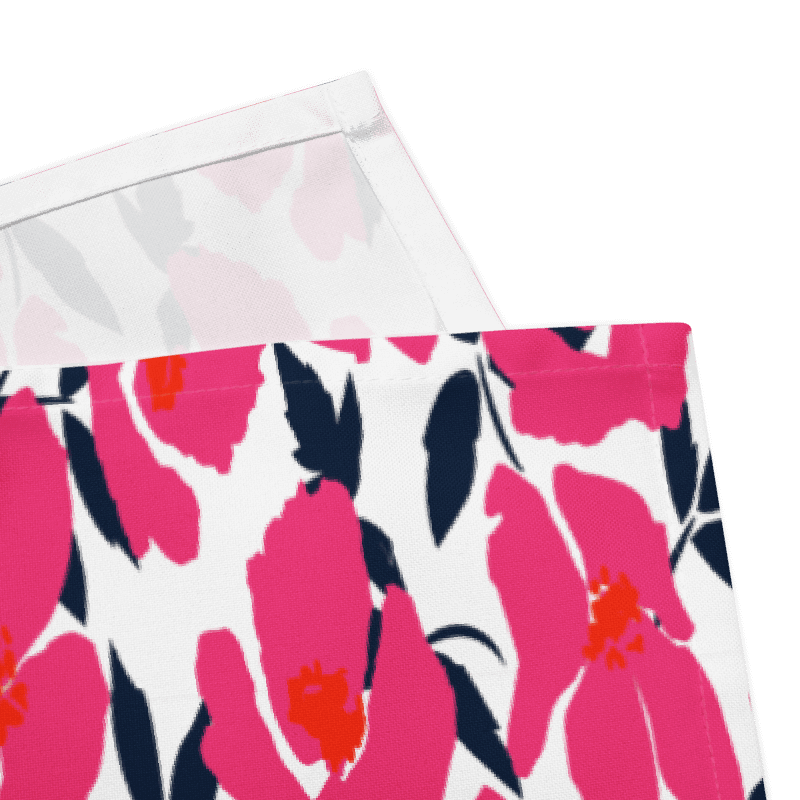 Fuchsia Navy Abstract Floral Napkin Set (4) – 20"x20", Soft Broadcloth, Modern Design product image (7)