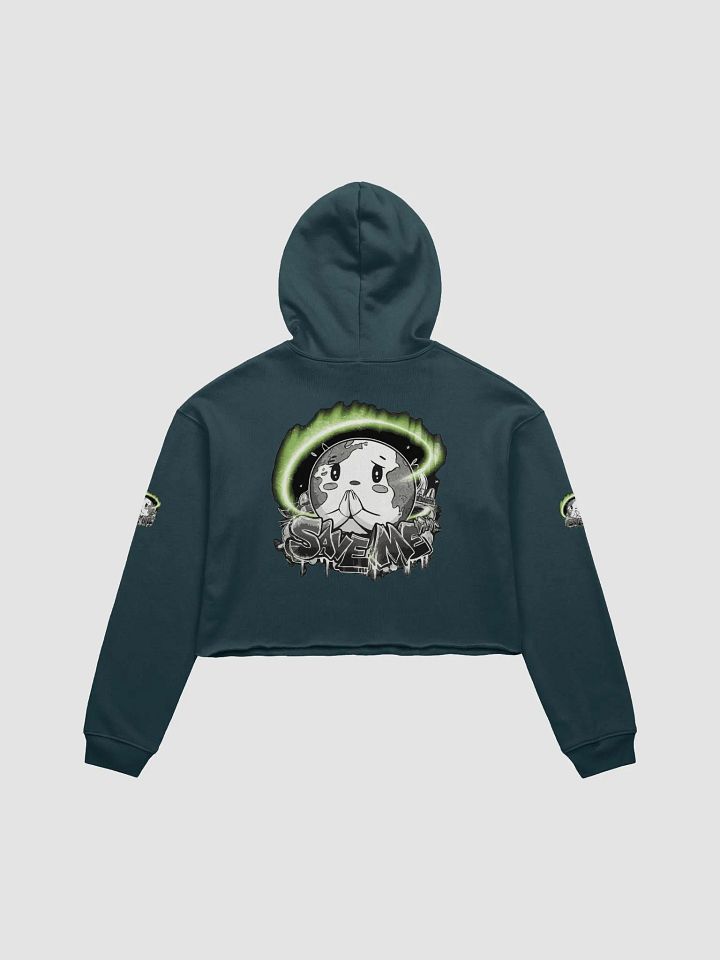 Save Me: A Plea from Planet Earth Fleece Crop Hoodie 🌍 product image (2)