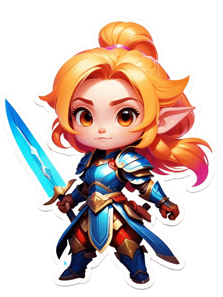 Chibi Warrior Set B - Pin Button Collection product image (1)