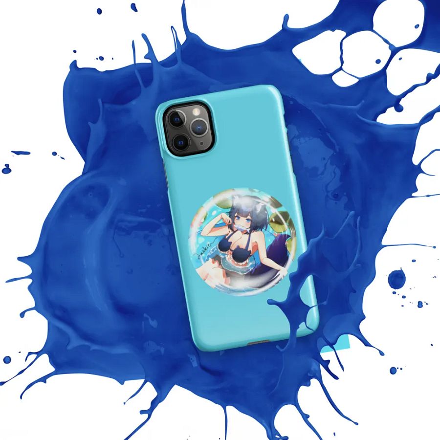 Jackie inside bubble with signature - iphone snap case coral blue product image (10)