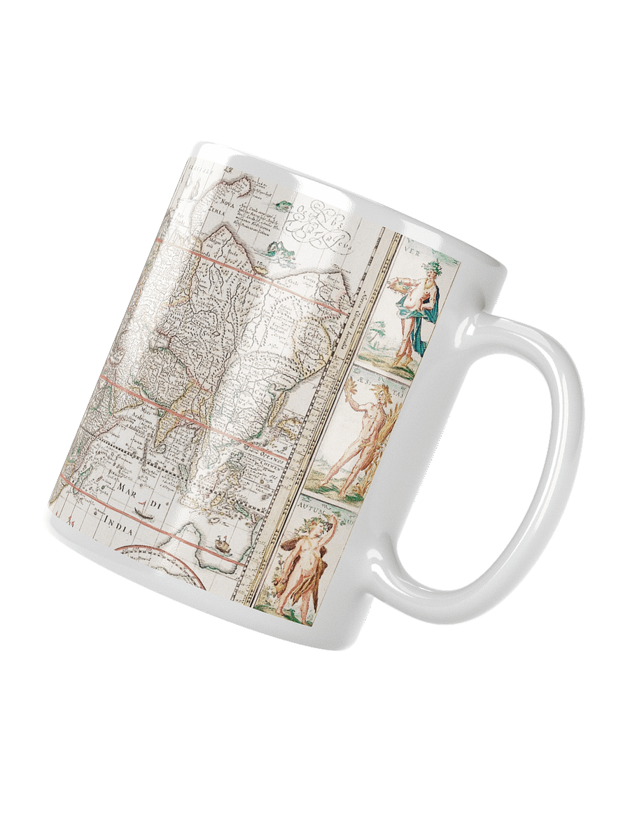 Vintage World Map White Glossy Mug product image (2)