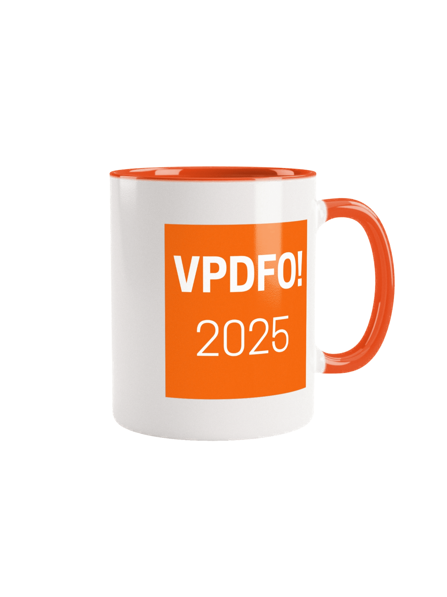VPDFO! 2025 official white and orange mug product image (1)