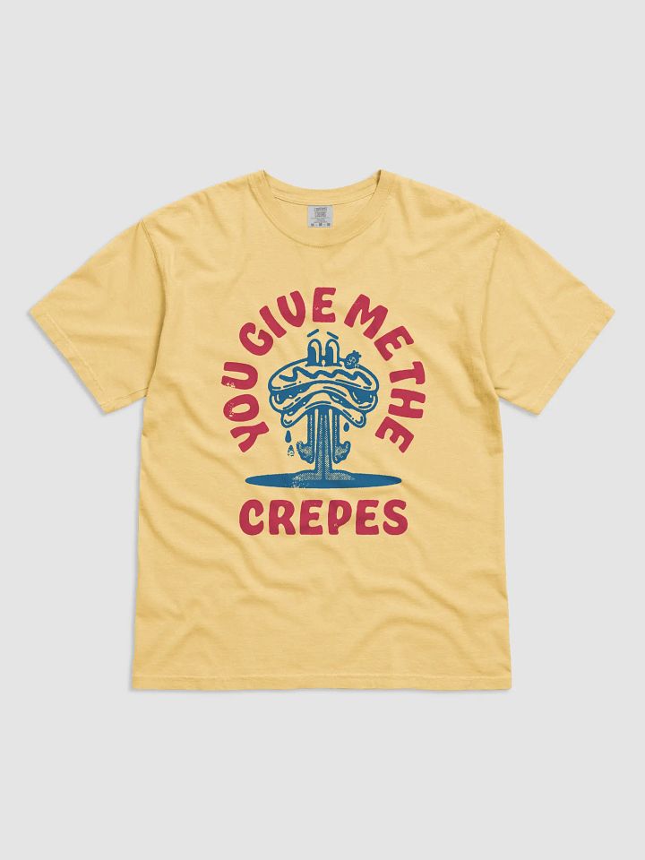 You Give Me the Crepes | Funny Retro-Style Hipster T-Shirt of a Crepe Mascot for Introverts and the Anti-Social product image (5)