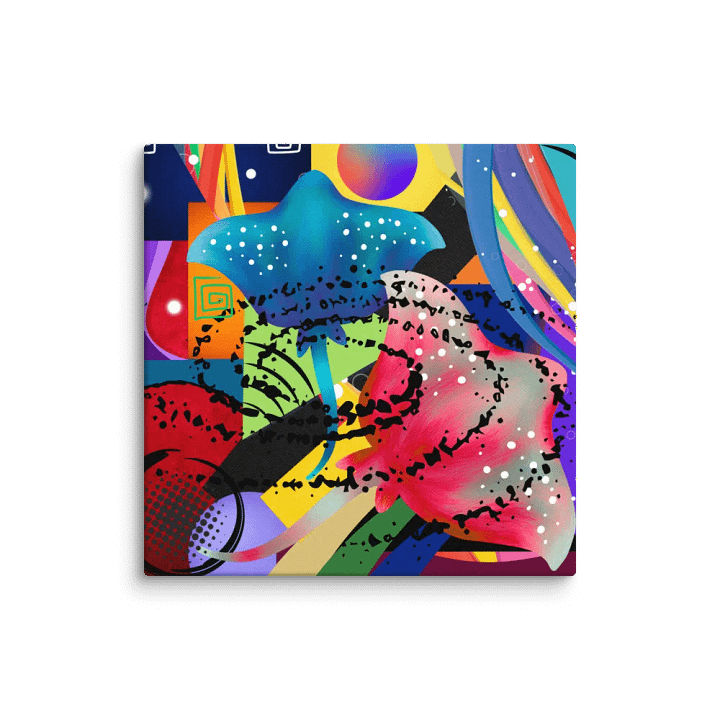 Vibrant Manta Ray Canvas product image (4)